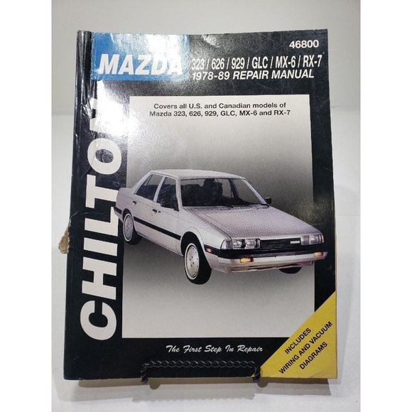 Chilton MAZDA 1978-89 323 626 929 GLC MX-6 RX-7 1978-89 Repair Manual #46800 - Picture 1 of 8